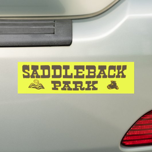Saddleback Park motorfiets Bumpersticker (Op auto)