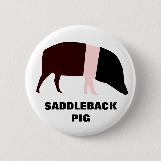 Saddleback Pig  Button (Voorkant)