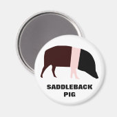 Saddleback Pig Magnet Magneet (Voorkant / Achterkant)