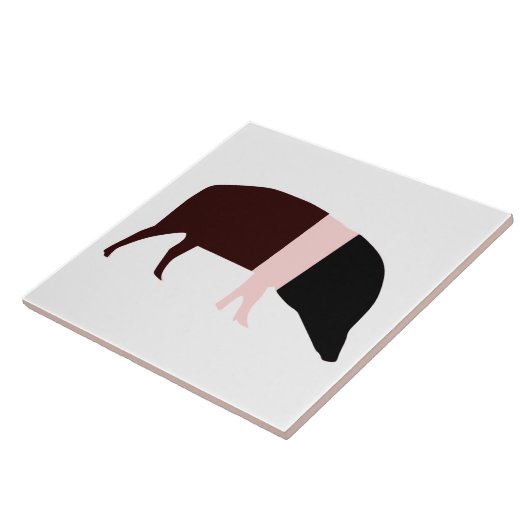Saddleback Pig Tile Tegeltje (Zijkant)