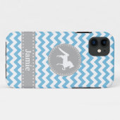 Saddlebred Blue Chevron iPhone 5 Hoesje (Achterkant (horizontaal))