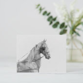 Saddlebred fijnharnas briefkaart (Staand voorkant)