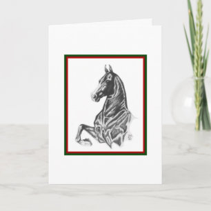 Saddlebred Horse Christmas Kaart