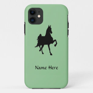 Saddlebred Horse Silhouette iPhone 11 Hoesje