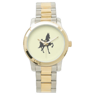 Saddlebred Silhouette Horloge