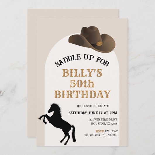 Saddup Pays Invitation Anniversaire (Devant / Derrière)