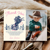 Saddup Rodeo Cowboy Carte de remerciements d'anniv