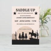 Saddup Wild Cowboy Invitation Anniversaire (Debout devant)
