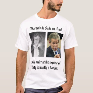 SADE, struik_points, Marquis de Sade op Struik, du T-shirt