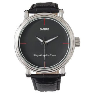 Sadhar Stay Ahead in Time Minimalistische Horloge