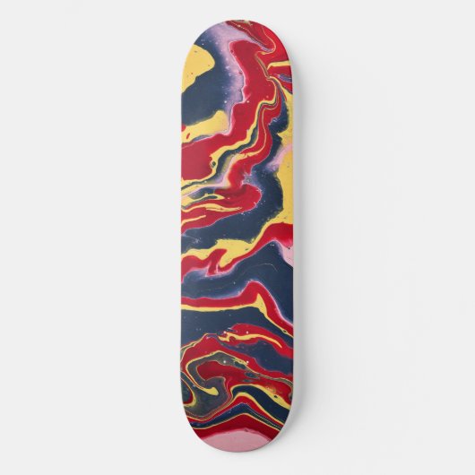Sadie 1 Crazy Kleurrijke Abstract Skateboarddek Skateboard (Voorkant)