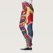 Sadie 1 Leggings Abstraits Colorés Fous (Gauche)