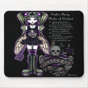 "Sadie" Gothic Fairy Rules Mousepad Muismat