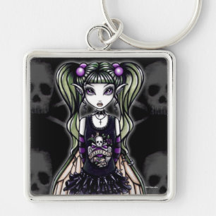 "Sadie" Gothic Skull Fly Fairy Sleutelhanger
