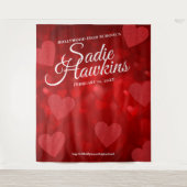 Sadie Hawkins Valentijnsdag Foto Selfie Achtergron Wandkleed (Voorkant)