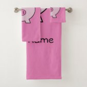 Sadie ~ Het roze varken Bad Handdoek (Insitu)