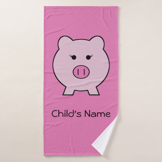 Sadie ~ Het roze varken Bad Handdoek (Badhanddoek)