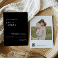 SADIE Minimale bruiloft met foto- en QR-code
