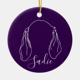 Sadie Ornament (Paw Prints)