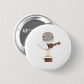 Sadie Seagull Big Beach Busk badge Ronde Button 5,7 Cm (Voorkant /achterkant)