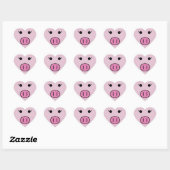 Sadie the Pink ~ Cute Girly Kawaii Hart Sticker (Vel)