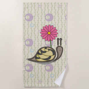 Sadie the Snail Beach Handdoek