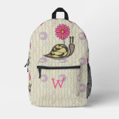 Sadie the Snail Bedrukte Rugzak (Voorkant)