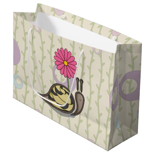 Sadie the Snail Gift Bag Large Cadeautasje (Voorkant Gekanteld)