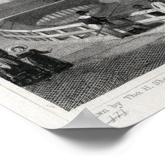 Sadlers Wells Theater, gegraveerd door J. Garner Poster (Hoek)