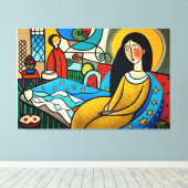 Sadness devours the soul canvas afdruk (Insitu (Houten vloer))