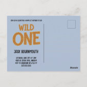 Safari 1er anniversaire Invitations Wild One Anima (Dos)