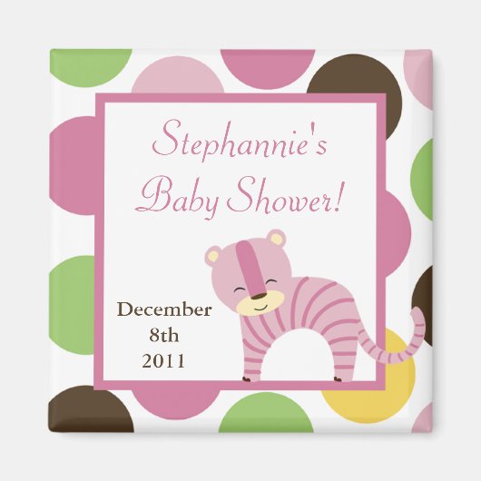 Safari 2"x2" Magnet Favoriser Jungle Queen Pink Ti (Devant)