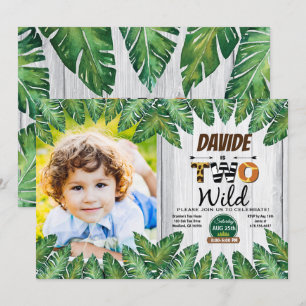 Safari 2ème anniversaire invitation photo