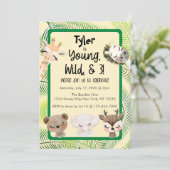 Safari 3ème anniversaire de fête Invitation (Debout devant)