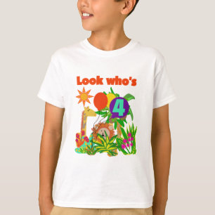 Safari 4th Birthday Tshirts en Gifts