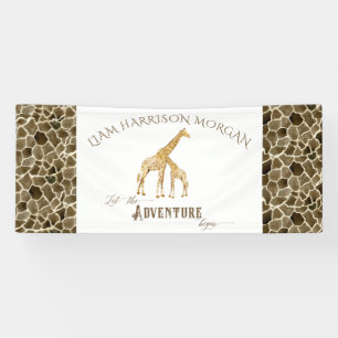 Safari Adventure Baby Boy Shower Room Name Banner