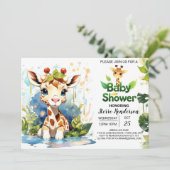 Safari Adventure Baby shower Kaart (Staand voorkant)