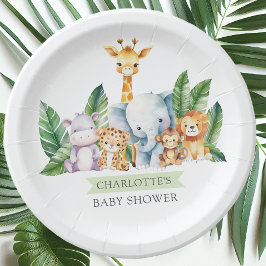 Safari Adventure Baby shower Papieren Bordje