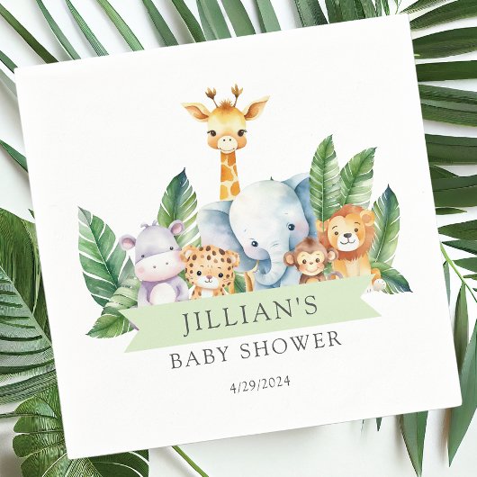 Safari Adventure Baby shower Servet