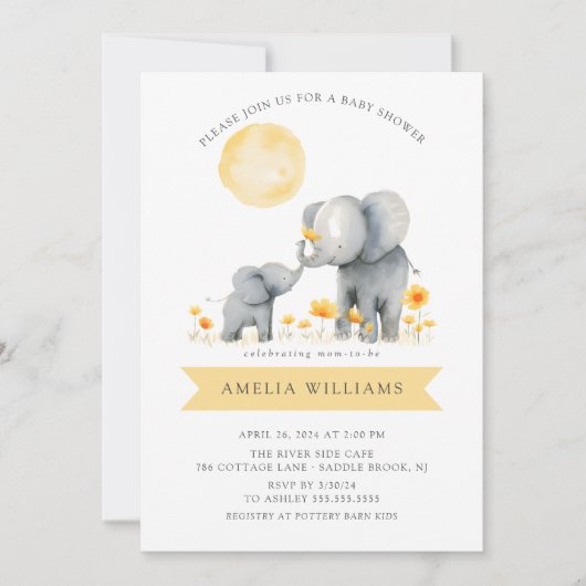 Safari Adventure Baby shower Uitnodiging (Voorkant)