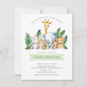 Safari Adventure Baby shower Uitnodiging (Voorkant)