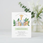 Safari Adventure Baby shower Uitnodiging (Staand voorkant)