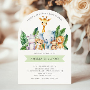Safari Adventure Baby shower Uitnodiging