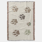 Safari Adventure Lion Paw Prints ID1270 Deken (Voorkant Verticaal)