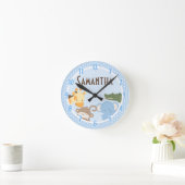 Safari Adventure Oerwoud Zoo Personalized Clock Ronde Klok (Huis)