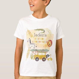 Safari Adventure verjaardagsfeestje van kind T-shirt