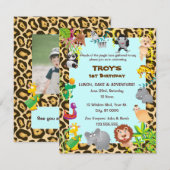 Safari africain - première invitation de fête (Devant / Derrière)