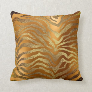 Safari African Gold Glam Animal Skin Mustard Kussen