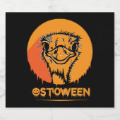 Safari Afrika serengeti wilde dieren halloween str Sparkling Wijnetiket (Enkel label)