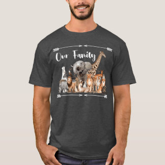 Safari Afrikaanse Wilde Dieren Familie familie T-shirt